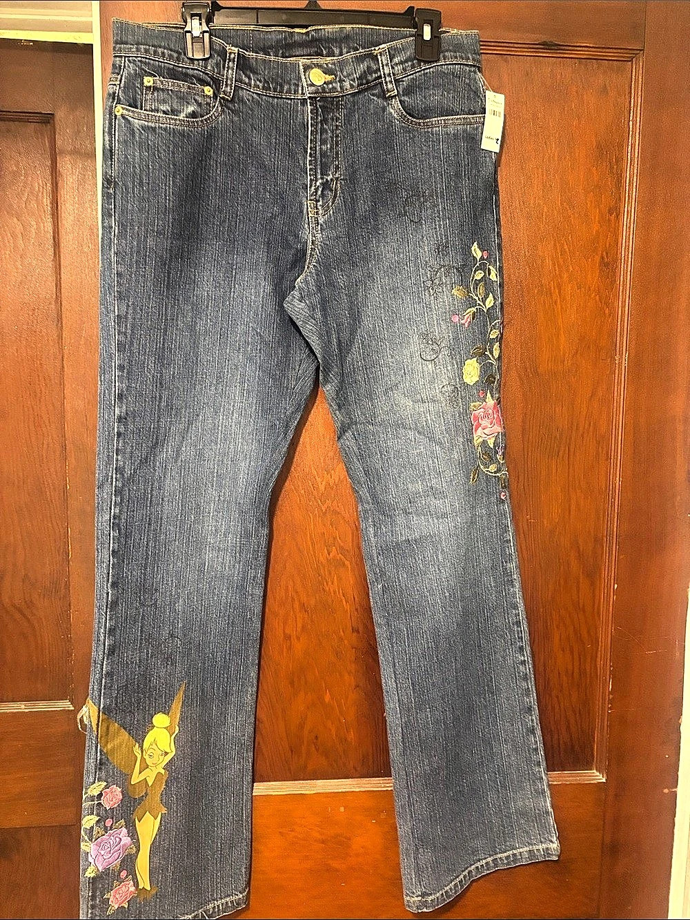 Disney Store Tinker Bell embroidered jeans Embroidered Bootcut Jeans in Blue